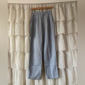 vintage gray pleated high waisted trousers